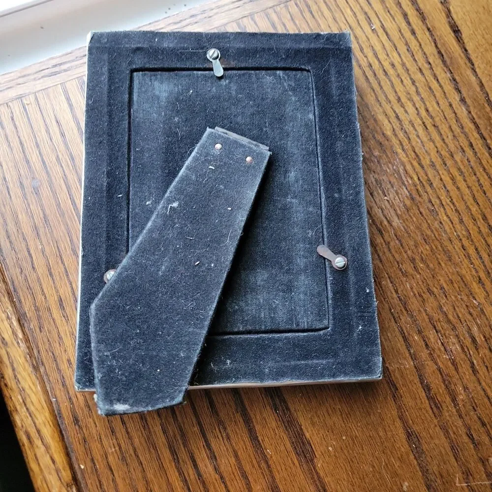 Vtg 90s celestial photo frame 4x6 in pewter and gold RARE READ Y2k Moon Sun Star